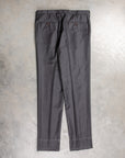 Rota Pantaloni High Rise Regular Fit Wool Gabardine Grigio Medio