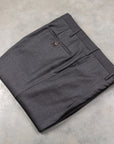 Rota Pantaloni High Rise Regular Fit Wool Gabardine Grigio Medio