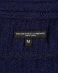 Engineered Garments Work Shirt Cotton Herringbone Flannel Navy