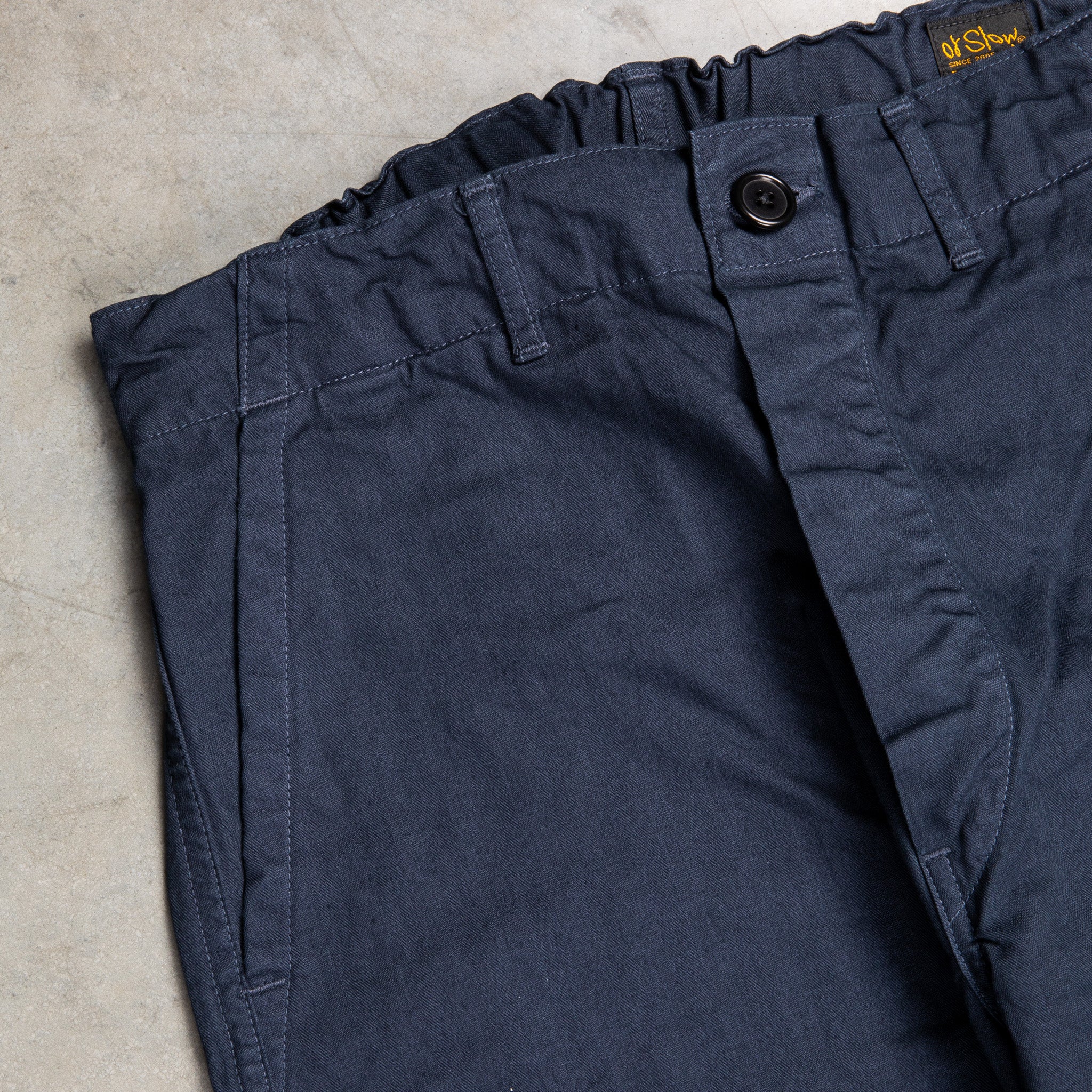 【在庫僅少】 Twill Herringbone Pants Work French Orslow Navy Frans – パンツ