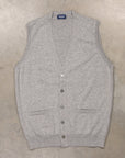 Drumohr Cashmere Gillet con Bottoni Grigio Chiaro