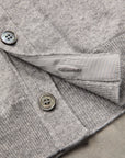 Drumohr Cashmere Gillet con Bottoni Grigio Chiaro