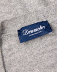 Drumohr Cashmere Gillet con Bottoni Grigio Chiaro