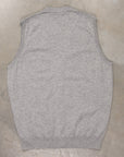 Drumohr Cashmere Gillet con Bottoni Grigio Chiaro
