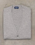 Drumohr Cashmere Gillet con Bottoni Grigio Chiaro