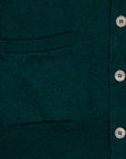 Drumohr Cashmere Cardigan con Bottoni Verde Bottiglia