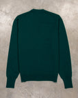 Drumohr Cashmere Cardigan con Bottoni Verde Bottiglia