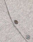 Drumohr Cashmere Cardigan con Bottoni Grigio Chiaro