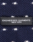 Engineered Garments Knit Tie Navy Polka Dot