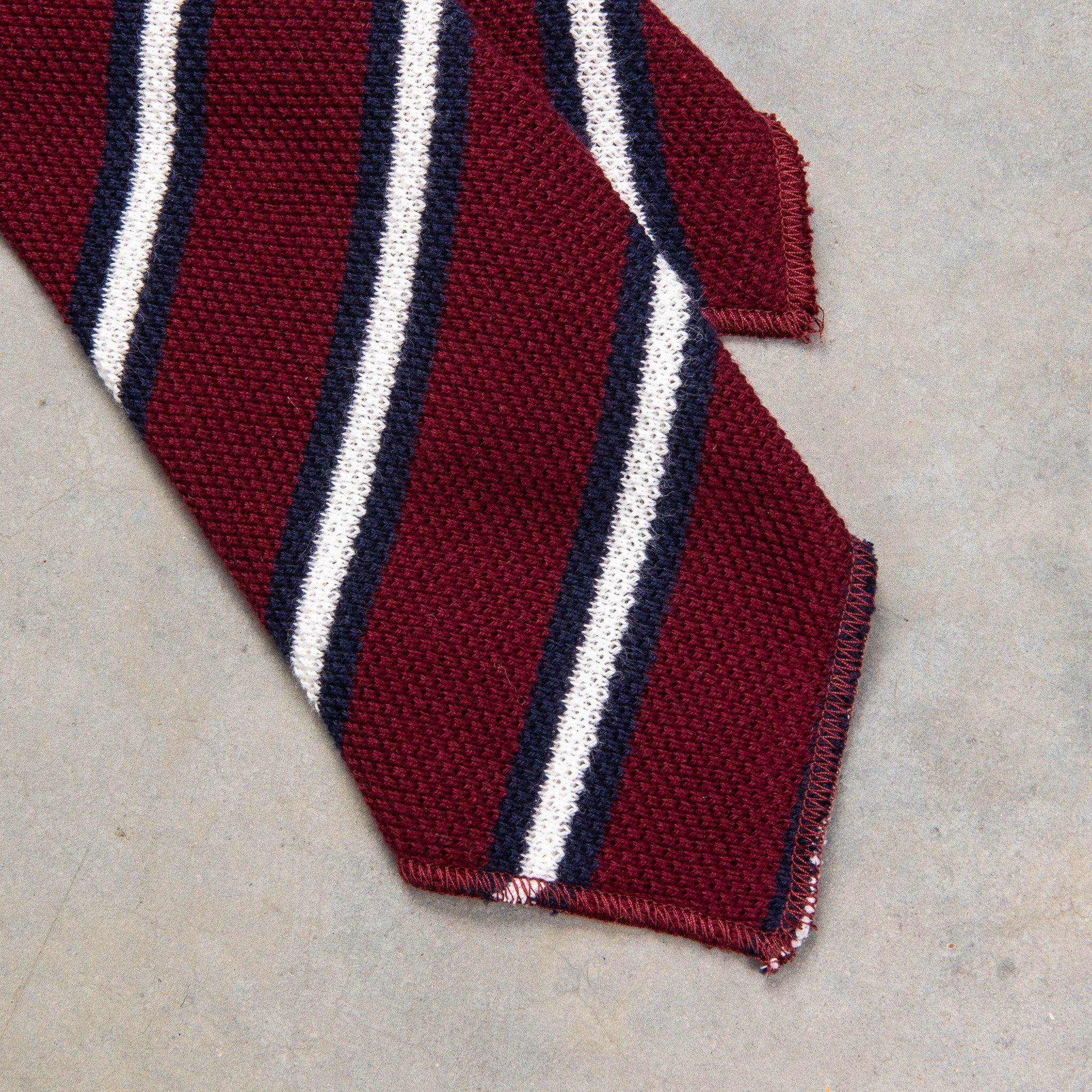 Engineered Garments Knit Tie Burgundy Stripe