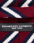 Engineered Garments Knit Tie Burgundy Stripe