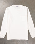 Velva Sheen Heavy oz Pïgment L/S Tee with pocket White
