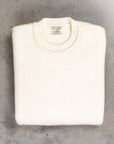 William Lockie x Frans Boone Alain Lambswool Crew Neck Ecru