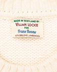 William Lockie x Frans Boone Alain Lambswool Crew Neck Ecru