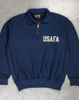 The Real McCoy's Military 1/4 Zip Sweatshirt / USAFA Navy