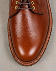 Alden Plain Toe Blucher Dark Brown Grained Leather On Crepe