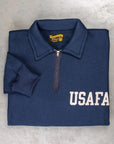 The Real McCoy's Military 1/4 Zip Sweatshirt / USAFA Navy