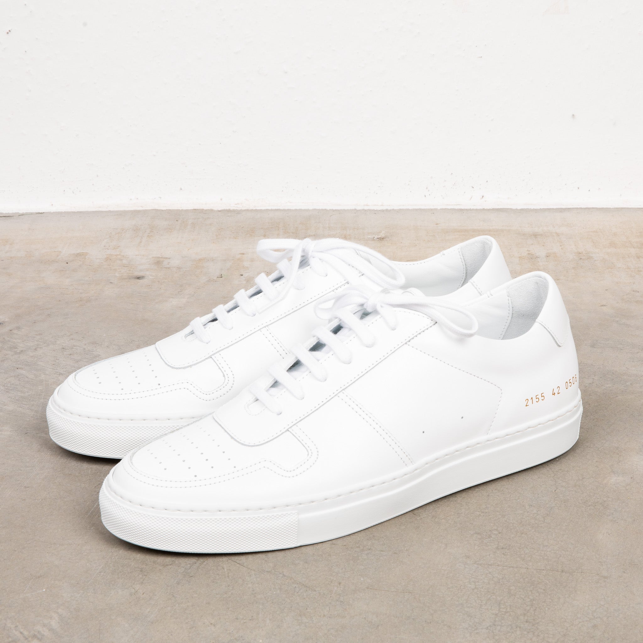 Common Projects BBall Low In Leather White