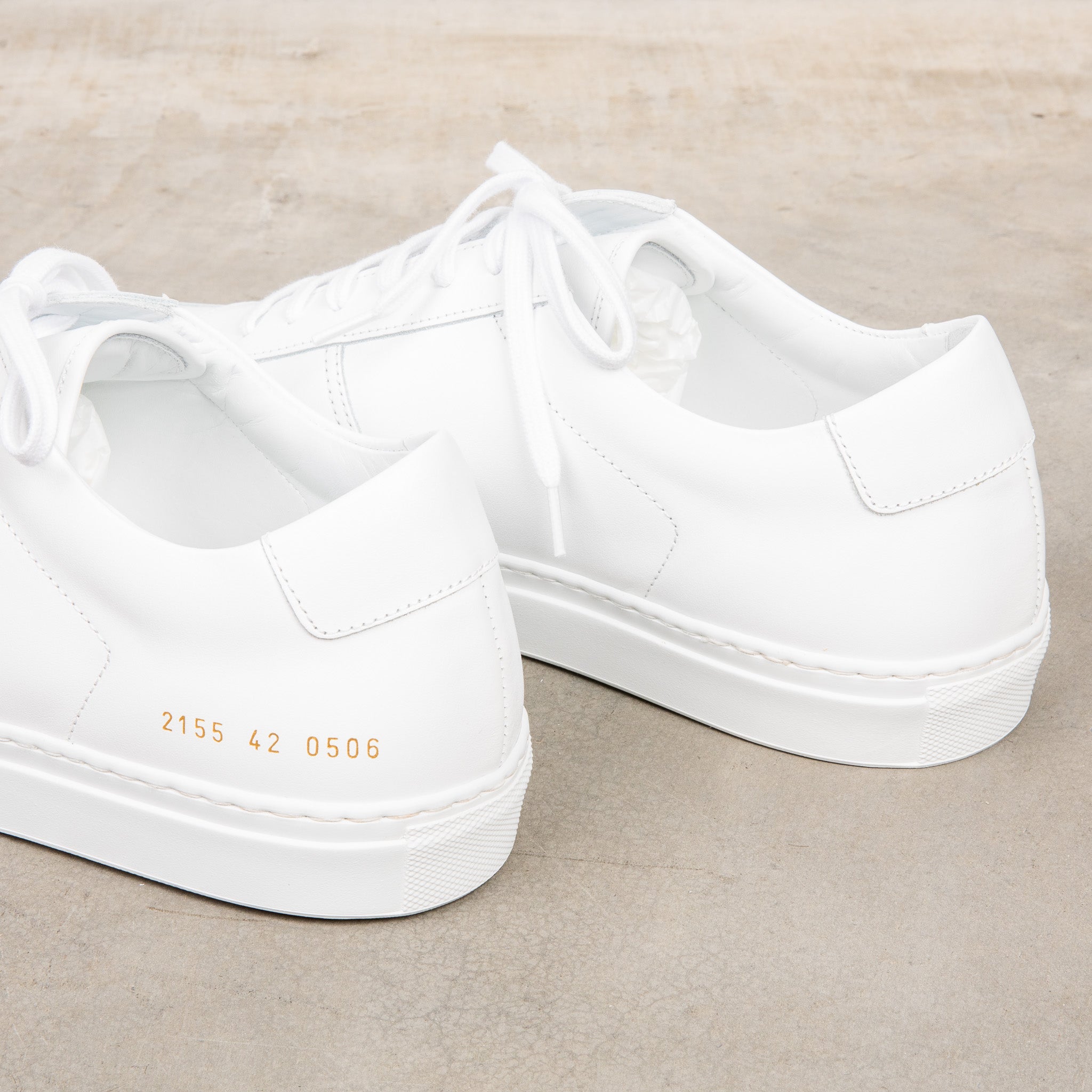 Common Projects BBall Low In Leather White