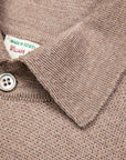 William Lockie Birdseye Solid Merino Wool Polo Taupe