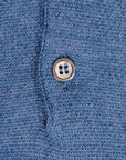 William Lockie Birdseye Solid Merino Wool Polo Denim