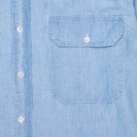 Orslow Safari Button Down Chambray Shirt Bleached