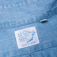 Orslow Safari Button Down Chambray Shirt Bleached