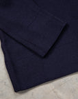 William Lockie Birdseye Solid Merino Wool Polo Blu Navy