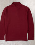 William Lockie Birdseye Solid Merino Wool Polo Wine