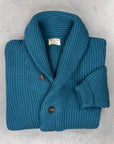 William Lockie x Frans Boone Cashmere Cardigan Steve Teal