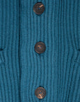 William Lockie x Frans Boone Cashmere Cardigan Steve Teal