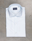 Finamore Milano Collo Luigi Carlo Riva 180's Twill Shirt Celeste