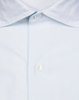 Finamore Milano Collo Luigi Carlo Riva 180's Twill Shirt Celeste