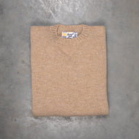 Laurence J. Smith Super soft Seamless Crew Neck Pullover Oatmilk
