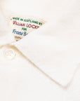 William Lockie Birdseye Solid Merino Wool Polo Ice White