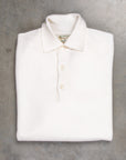 William Lockie Birdseye Solid Merino Wool Polo Ice White