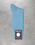 Pantherella Laburnum Merino Wool Ankle High Socks Blue Mist