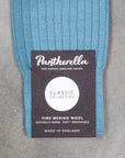 Pantherella Laburnum Merino Wool Ankle High Socks Blue Mist