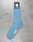 Pantherella Laburnum Merino Wool Ankle High Socks Blue Mist