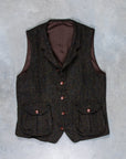 Orgueil OR-4239 Harris Tweed Gilet Dark Green