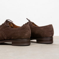 Edward Green Sandringham in Espresso Suede on Dainite Sole