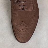 Edward Green Sandringham in Espresso Suede on Dainite Sole