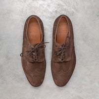 Edward Green Sandringham in Espresso Suede on Dainite Sole