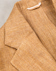 De Petrillo Coroglio Linen Jacket fine herringbone camel