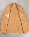 De Petrillo Coroglio Linen Jacket fine herringbone camel