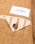 De Petrillo Coroglio Linen Jacket fine herringbone camel