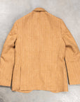 De Petrillo Coroglio Linen Jacket fine herringbone camel