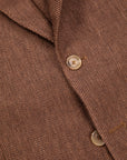 De Petrillo Posillipo Linen Jacket Herringbone Brown