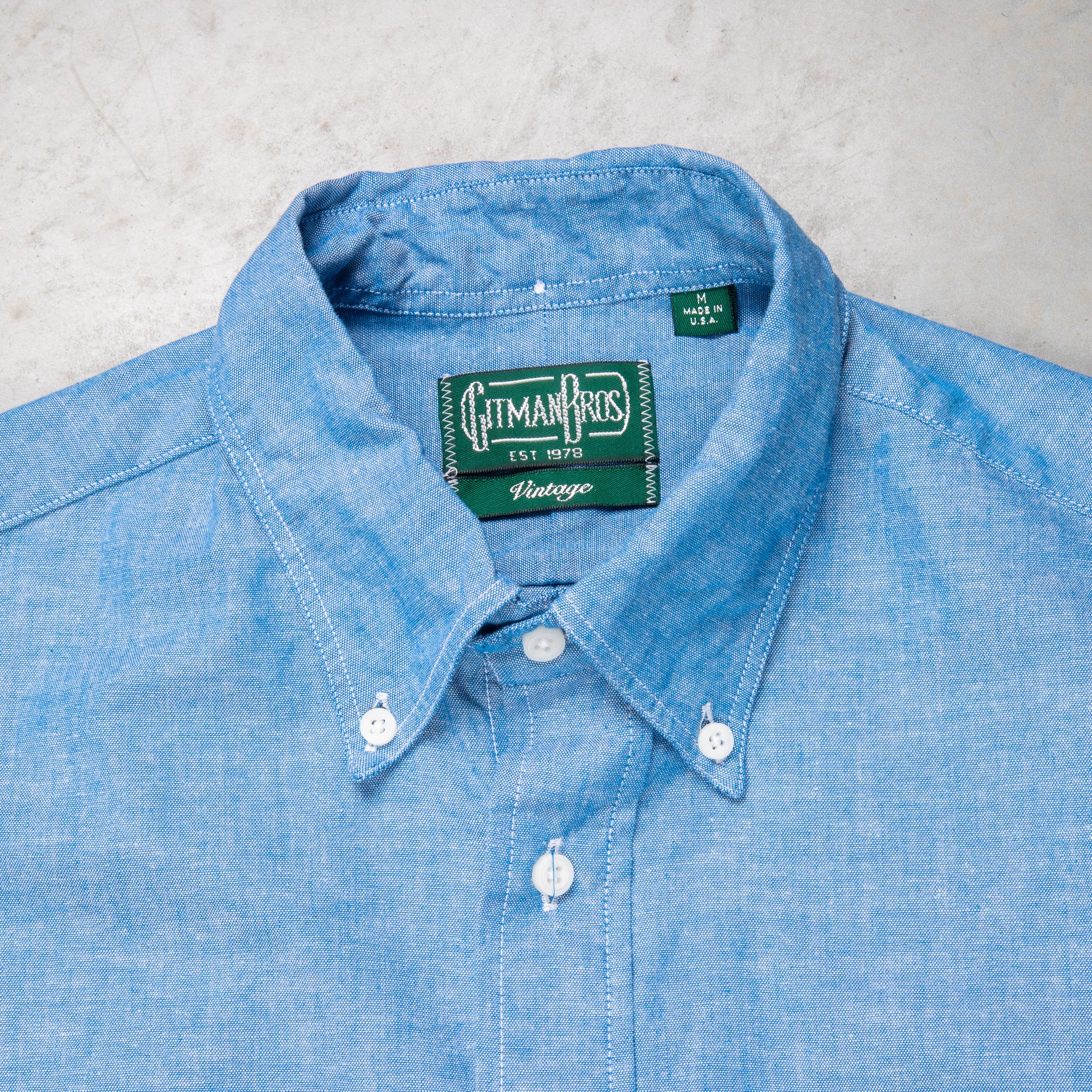 Gitman Vintage Button-Down Shirt Blue Chambray – Frans Boone Store