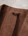 De Petrillo Posillipo Linen Jacket Herringbone Brown